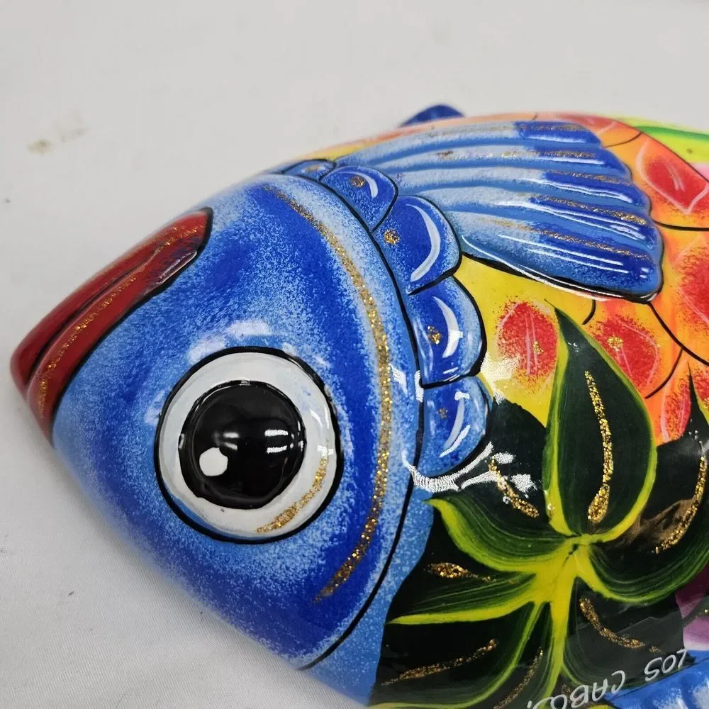 Vintage Ceramic Fish Wall Decor‎ Large Beige Brown Realistic Whimsical Bluegill